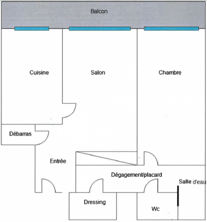 Vente appartement de 54.50m²